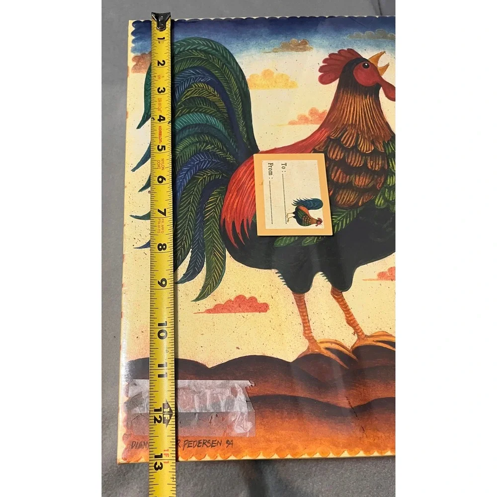 Diane Ulmer Pedersen Rooster Stationery‎ Gift Set Journal Notepad 1994 Folk Art